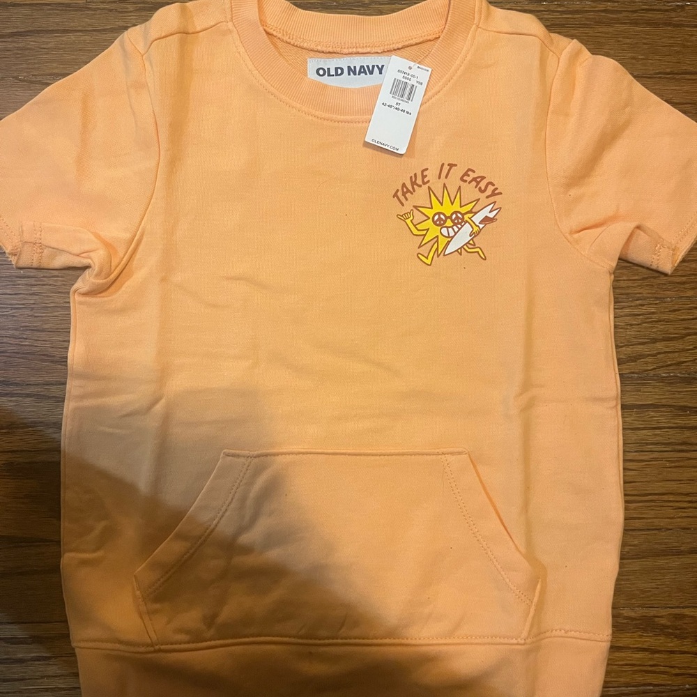 Orange “Take it easy” shirt, size 5T